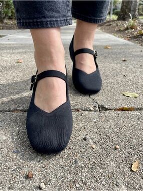 DREAM PAIRS Mary Jane Ballet Flat, Women’s 9, Black